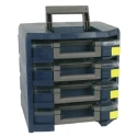 Raaco 4 Cell Blue Polypropylene Compartment Box 342 mm x 347 mm x 305 mm 137966