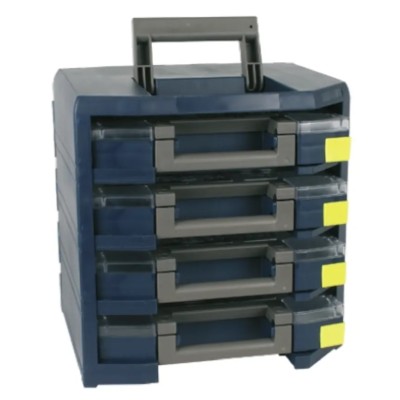 Raaco 4 Cell Blue Polypropylene Compartment Box 342 mm x 347 mm x 305 mm 137966