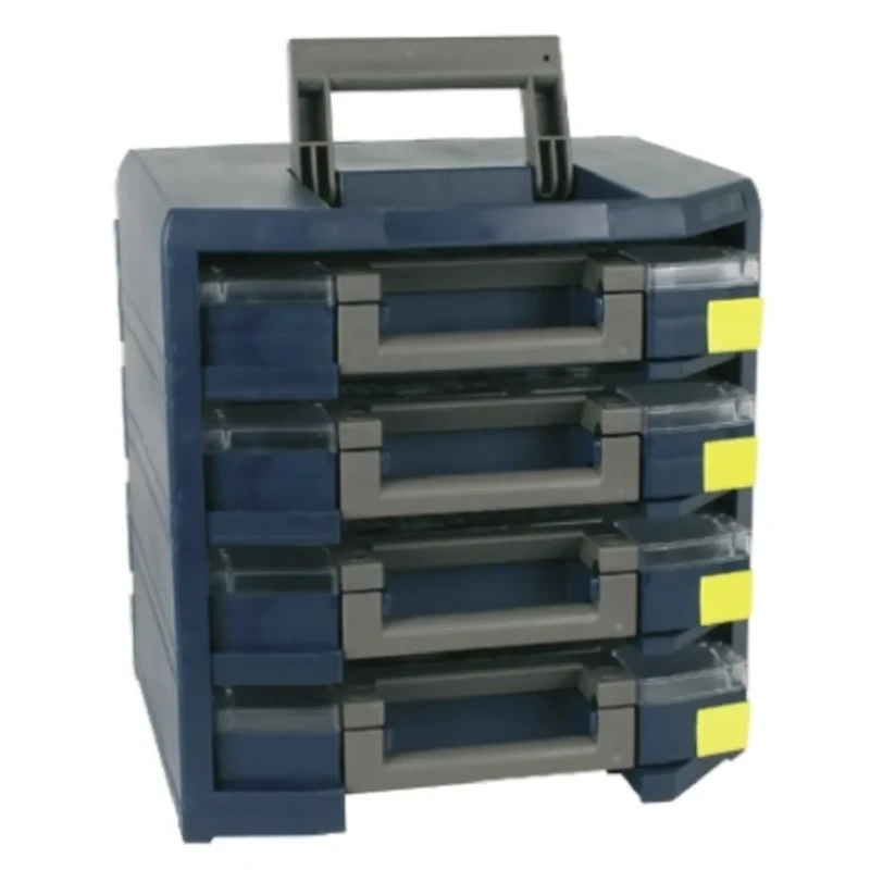 Raaco 4 Cell Blue Polypropylene Compartment Box 342 mm x 347 mm x 305 mm 137966