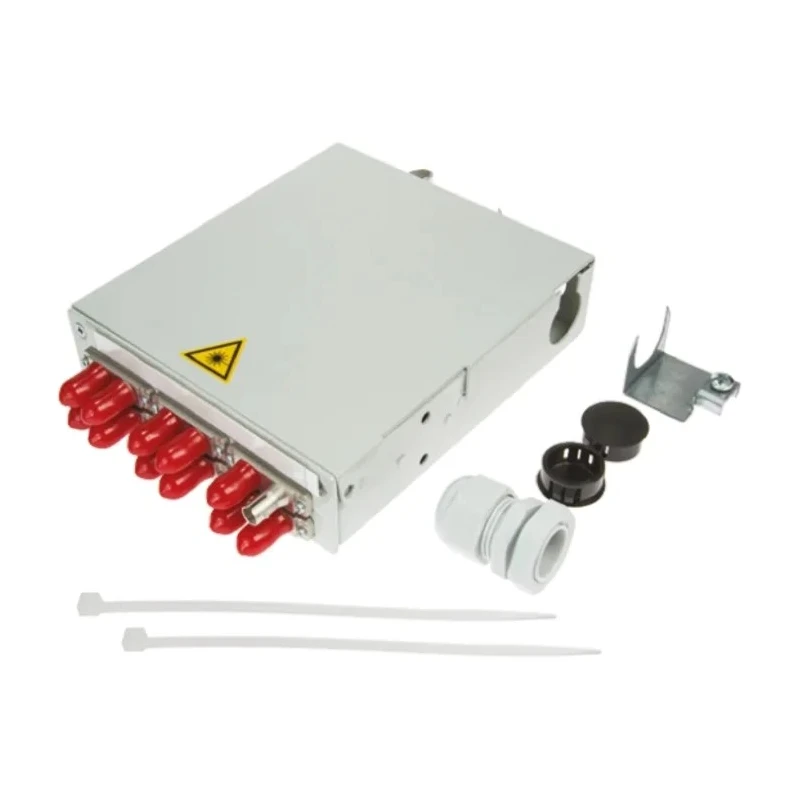 Telegartner 6 Port ST Duplex Fibre Optic Patch Panel Multimode Zinc Plated Sheet Steel 140x140x35mm H82050F0001