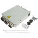 Telegartner 6 Port SC Duplex Fibre Optic Patch Panel Zinc Plated Sheet Steel Flat Panel 140x140x35 mm H82050E0003