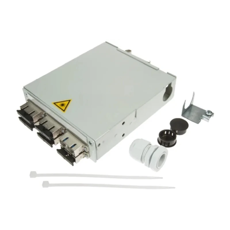 Telegartner 6 Port SC Duplex Fibre Optic Patch Panel Zinc Plated Sheet Steel Flat Panel 140x140x35 mm H82050E0003