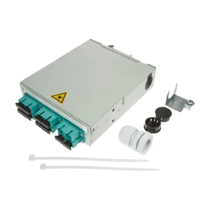 Telegartner Fibre Optic Patch Panel 6 Port SC Duplex Multimode Zinc Plated Sheet Steel 35mm Height H82050K0002