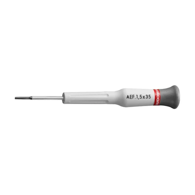 Facom Precision Screwdriver, IK09 Type, 35 mm Chrome Blade, 117 mm Overall Length AEF.1.2X35