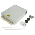 Telegartner 6 Port LC Duplex Multimode Fibre Optic Patch Panel Flat Zinc Plated Sheet Steel 140x140x35 mm H82050F0005