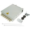 Telegartner 6 Port LC Duplex Multimode Fibre Optic Patch Panel Flat Zinc Plated Sheet Steel 140x140x35 mm H82050F0005