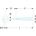 Facom Precision Slotted Screwdriver 3.5 mm Tip Width, 75 mm Blade Length, 160 mm Overall Length AEF.3.5X75