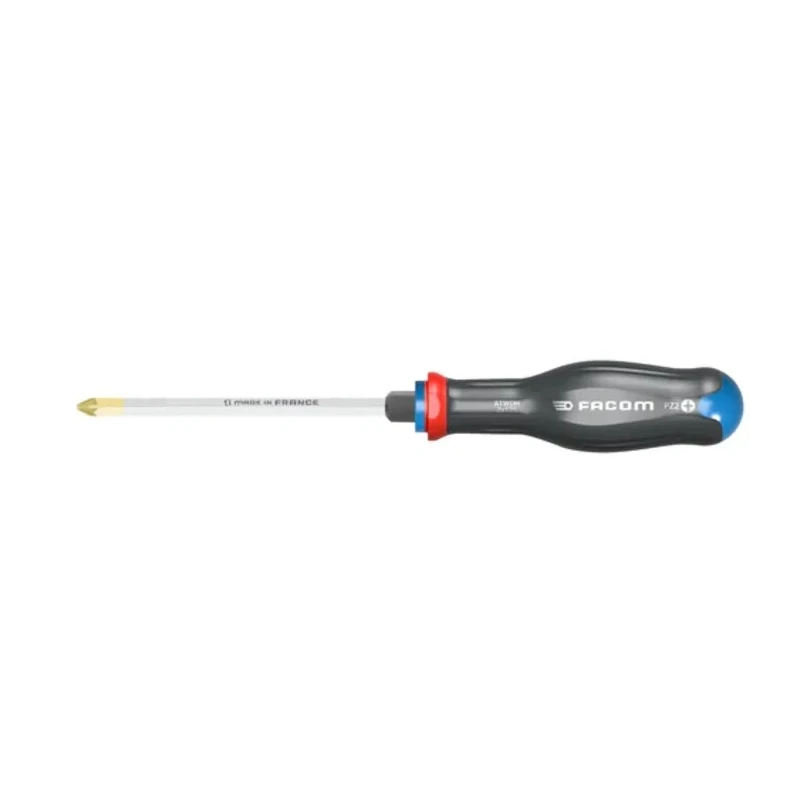 Facom Standard Screwdriver, PZ4 Tip, 200 mm Silicon Carbon Blade, 325 mm Overall ATWDH4X200