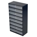 Raaco Drawer Storage Unit Cabinet 16 Drawers Painted Steel 552mm x 150mm x 150mm Blue 137423