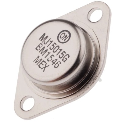 onsemi NPN Power Transistor, 15 A Maximum DC Collector Current, 120 V Collector Emitter Voltage, 2-Pin TO-204 MJ15015G