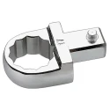 Facom Open End Torque Wrench Part Polygon Drive, 9 x 12 mm Insert, 17 mm Size, Chrome Finish 12.17