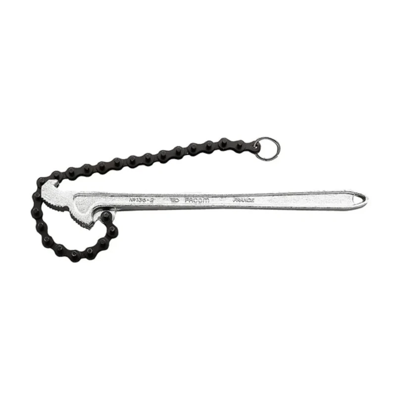 Facom Chain Wrench 60 to 114 mm Jaw Capacity, 360mm Length, Metal Handle 136A.2