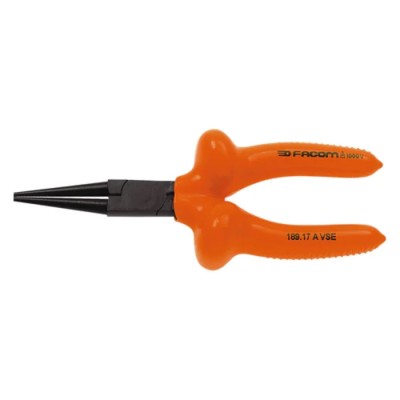 Facom 1-Piece 170mm Overall Length Round Nose Plier VDE/1000V Approved 189.17AVSE