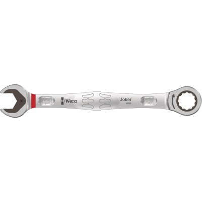 Wera Combination Ratchet Spanner Nickel Chrome Plated 224mm Overall 17 mm 05073277001