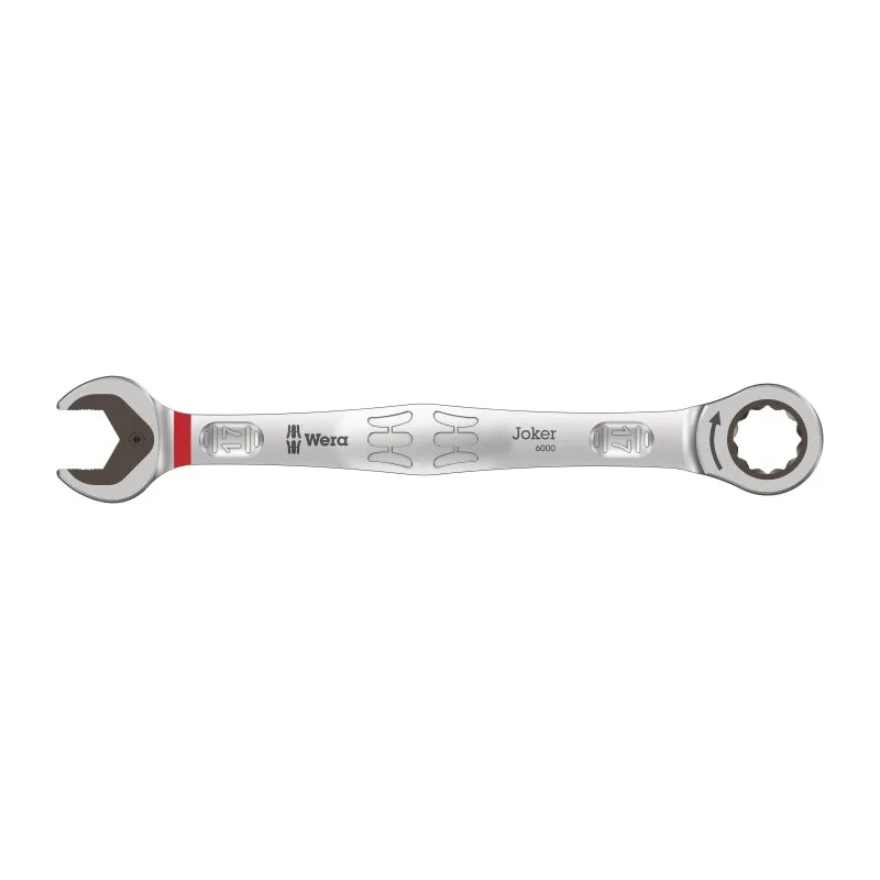 Wera Combination Ratchet Spanner Nickel Chrome Plated 224mm Overall 17 mm 05073277001