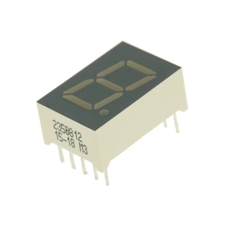 Kingbright 1 Digit 7 Segment Cathode Green LED Display Right Side 12.7 mm SC05-11GWA