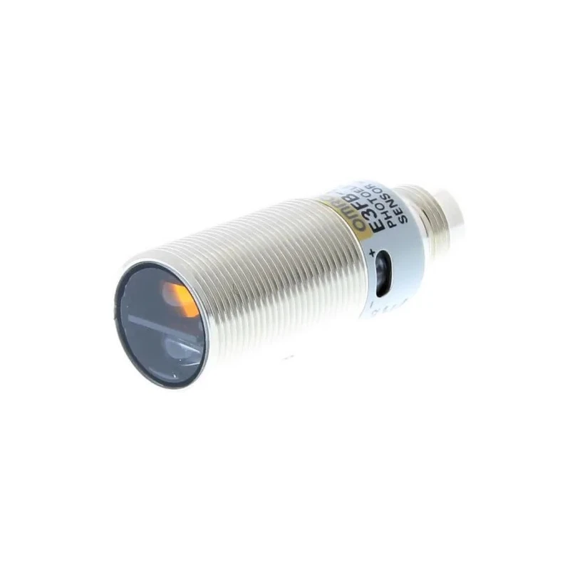 Omron Background Suppression Photoelectric Sensor Barrel Style 100 mm Detection Range PNP Output IP67 IP69K E3FB-LP21