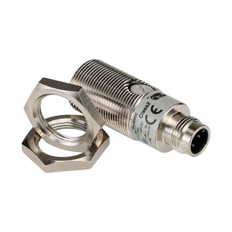 Omron Clear Object Detection Photoelectric Sensor Barrel Style 100 mm to 2 m Detection Range PNP Output IP67 IP69K E3FB-BP22