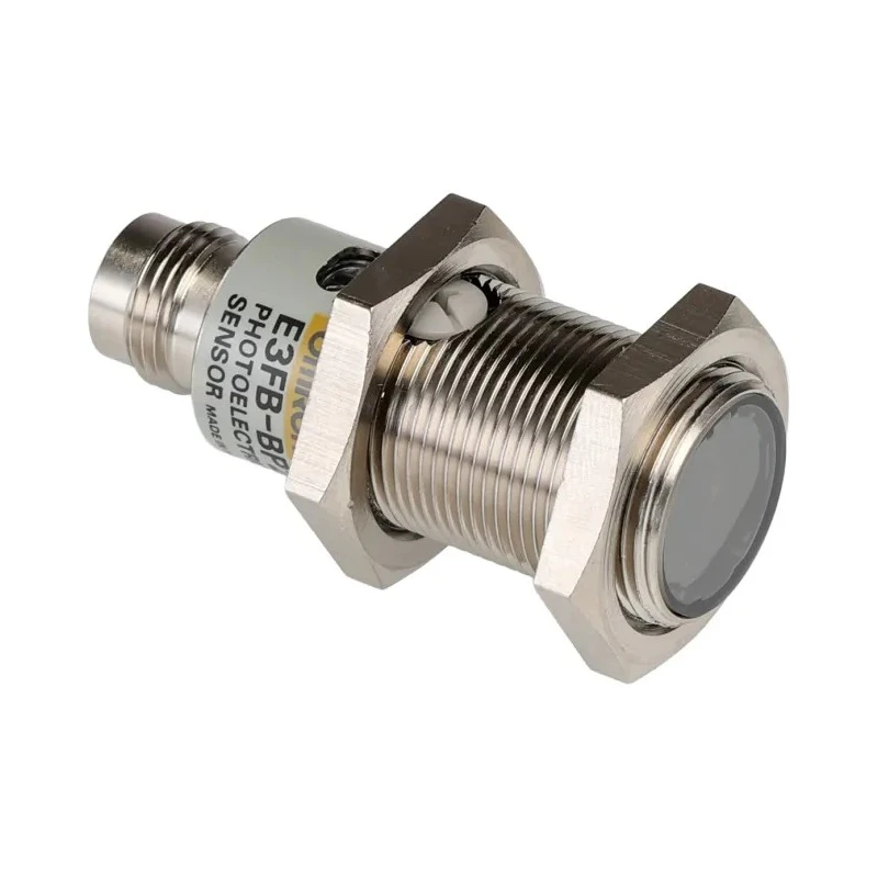 Omron Clear Object Detection Photoelectric Sensor Barrel Style 100 mm to 2 m Detection Range PNP Output IP67 IP69K E3FB-BP22