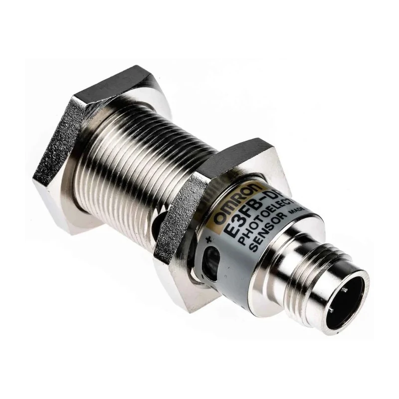 Omron Diffuse Photoelectric Sensor Barrel Style 1 m Detection Range PNP Output IP67 IP69K E3FB-DP23