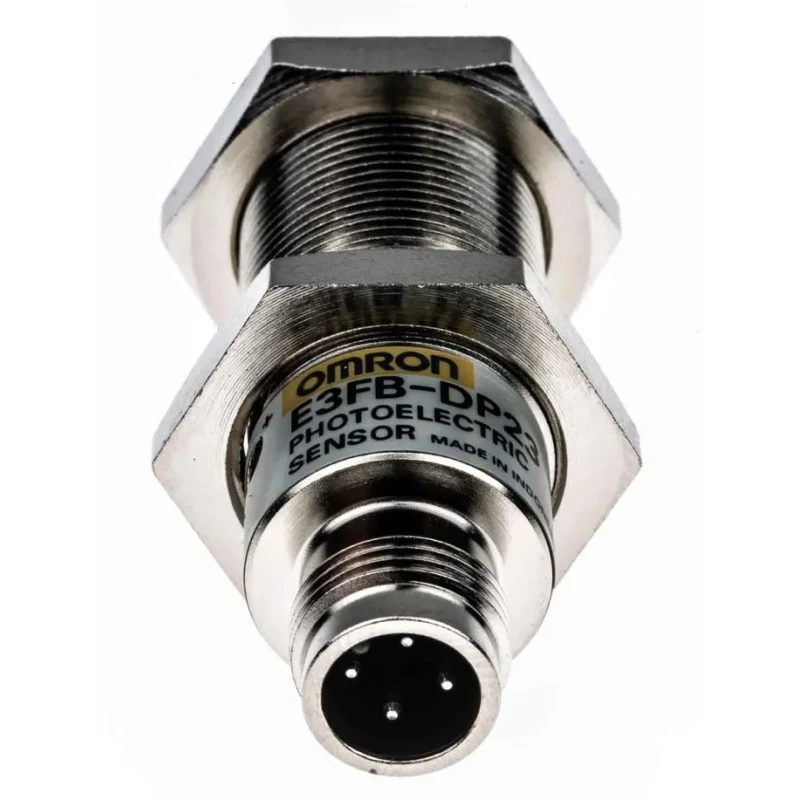Omron Diffuse Photoelectric Sensor Barrel Style 1 m Detection Range PNP Output IP67 IP69K E3FB-DP23