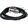 Omron Diffuse Photoelectric Sensor, Barrel Style, 300 mm Detection Range, PNP Output, IP67, IP69K E3FB-DP12 2M