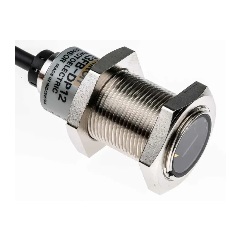 Omron Diffuse Photoelectric Sensor, Barrel Style, 300 mm Detection Range, PNP Output, IP67, IP69K E3FB-DP12 2M
