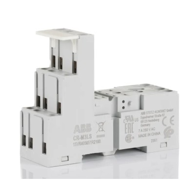 ABB CR 250V DIN Rail Relay Socket 1SVR405651R2100 CR-M3LS