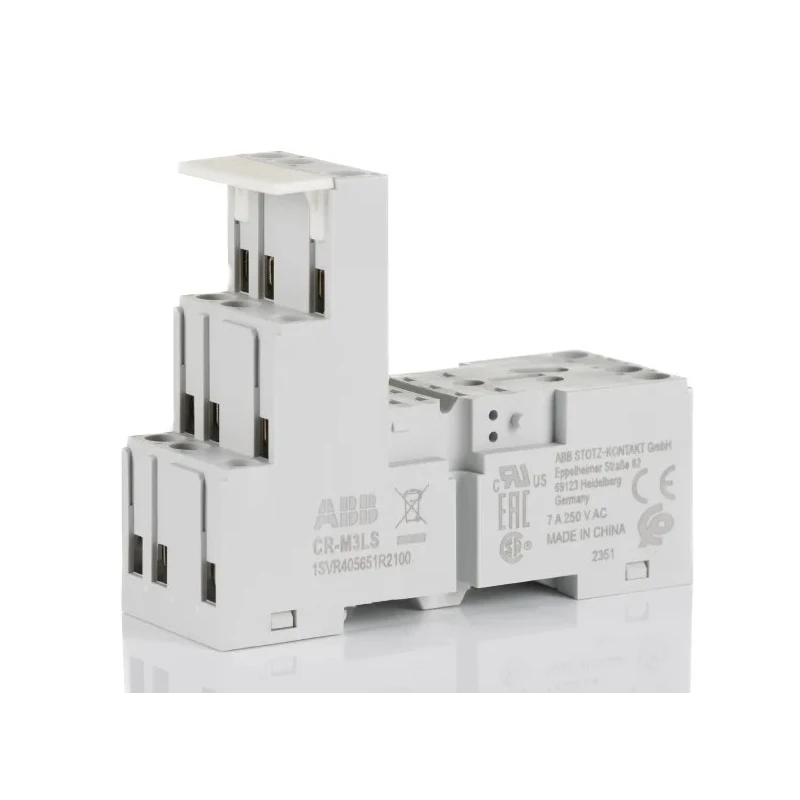 ABB CR 250V DIN Rail Relay Socket 1SVR405651R2100 CR-M3LS