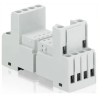 ABB CRM 2 Way PCB Relay Socket 16A Current with Cage Clamp, Fork, Screw Terminals 1SVR405651R2000 CR-M3SS
