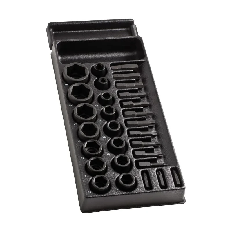 Facom 29-Piece 1/2 in Standard Impact Socket Set Steel Manganese Phosphate Finish MOD.NS2