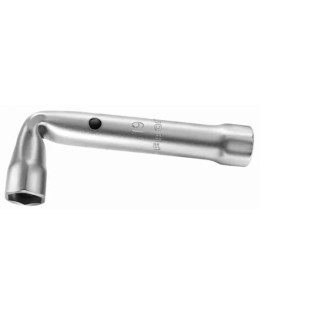 Facom Tubular Box Spanner Angle Box Wrench 19 mm, 154 mm Overall Length, Polished Chrome Handle 92A.19