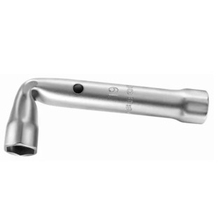Facom Tubular Angle Box Spanner 24 mm Size, 175 mm Overall Length, Polished Chrome Handle 92A.24