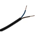 RS PRO 2 Core Power Cable Black 0.75mm² 300V 70°C PVC Jacket 100m 775-5845