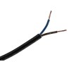RS PRO 2 Core Power Cable Black 0.75mm² 300V 70°C PVC Jacket 100m 775-5845