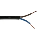 RS PRO 2 Core Power Cable Black 0.75mm² 300V 70°C PVC Jacket 100m 775-5845