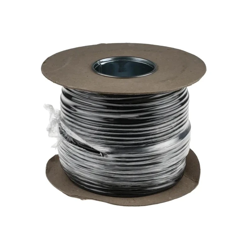 RS PRO 2 Core Power Cable Black 0.75mm² 300V 70°C PVC Jacket 100m 775-5845