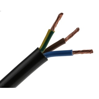 RS PRO 3 Core Power Cable Black 4mm² 70°C 100 m Polyvinyl Chloride 775-5899