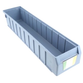 RS PRO Polypropylene Storage Bin, 90 mm x 117 mm x 500 mm, Blue 775-5299