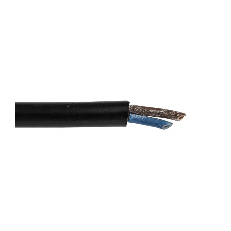 RS PRO 2 Core Power Cable Black 0.75mm² 70 °C PVC Jacket 100 m 300/500V 775-6088