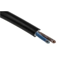 RS PRO 2 Core Power Cable Black 0.75mm² 70 °C PVC Jacket 100 m 300/500V 775-6088