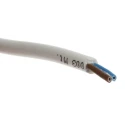 RS PRO 2 Core Power Cable, White 0.5mm² 70 °C, 100 m Polyvinyl Chloride 775-6069