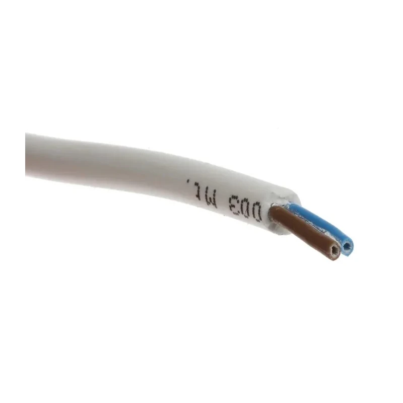 RS PRO 2 Core Power Cable, White 0.5mm² 70 °C, 100 m Polyvinyl Chloride 775-6069