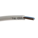 RS PRO 2 Core Power Cable, White 0.5mm² 70 °C, 100 m Polyvinyl Chloride 775-6069