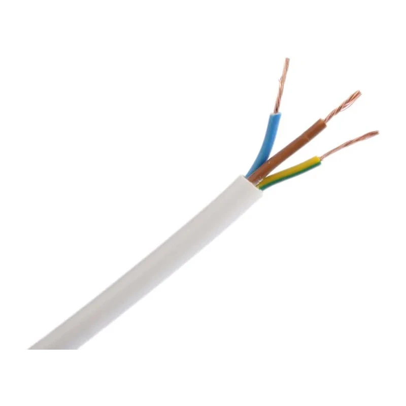RS PRO 3 Core Power Cable White 0.75mm² Stranded Copper, PVC Insulated, 70 °C, 100 m H05VV-F 775-6110