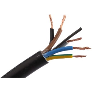 RS PRO 5 Core Power Cable Black 0.75mm² 70 °C 100 m Polyvinyl Chloride 775-6167