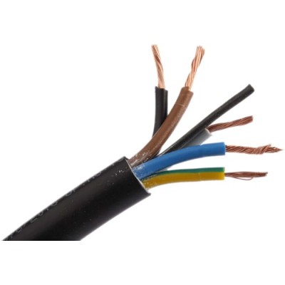 RS PRO 5 Core Power Cable Black 0.75mm² 70 °C 100 m Polyvinyl Chloride 775-6167