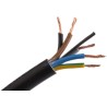 RS PRO 5 Core Power Cable Black 0.75mm² 70 °C 100 m Polyvinyl Chloride 775-6167