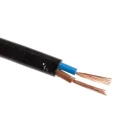 RS PRO 2 Core Power Cable Black 0.75mm² PVC Jacket 300V 100 m H03VVH2-F 775-6072