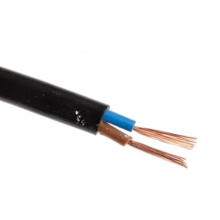 RS PRO 2 Core Power Cable Black 0.75mm² PVC Jacket 300V 100 m H03VVH2-F 775-6072